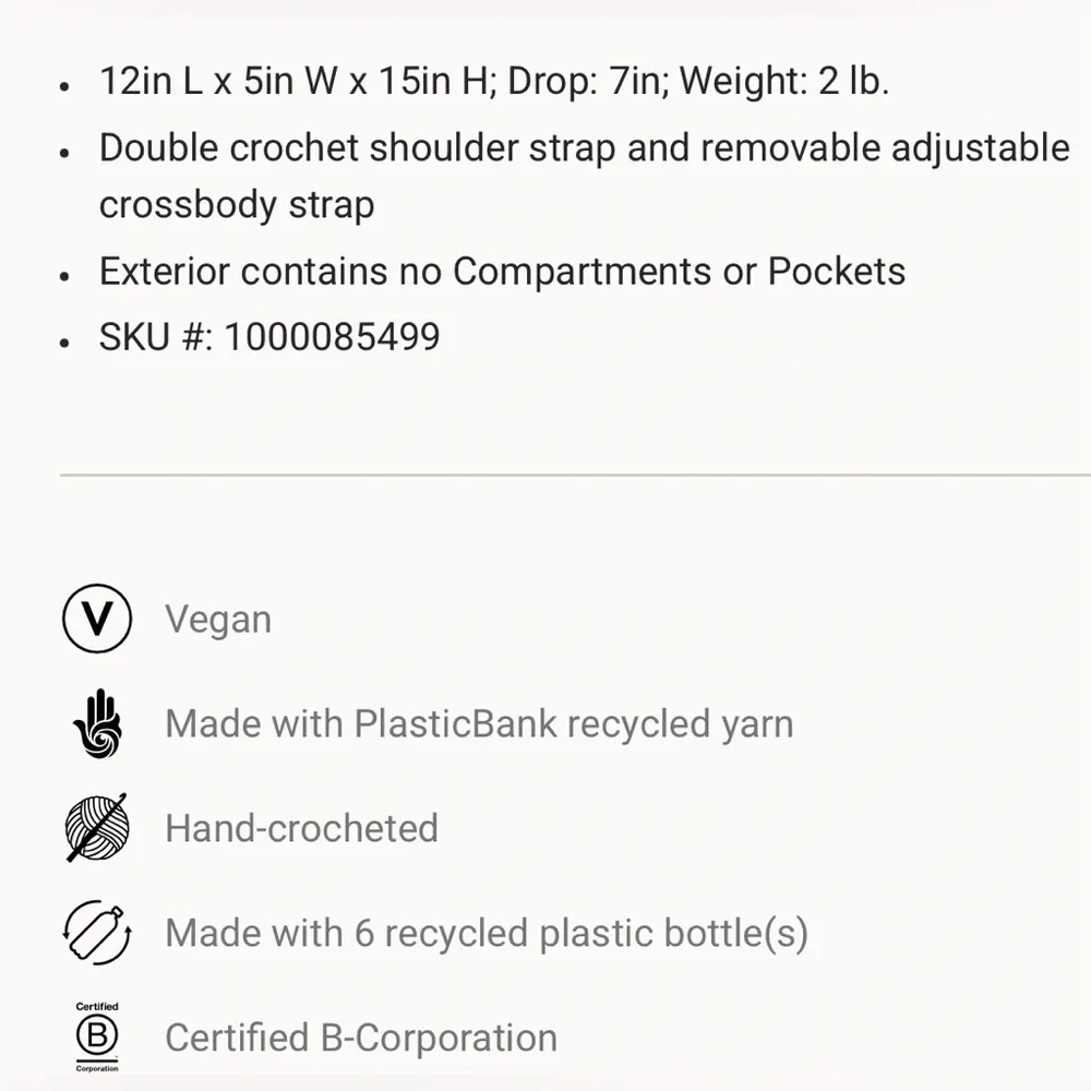 The Sak | Crochet Chocolate Brown Checker “Lanie” Market Tote 🤎 ♻️ - Picture 8 of 12